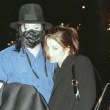 Michael and ex-wife Lisa-Marie Presley share an intimate moment outside of The Ivy restaurant in Beverly Hills.