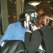 Michael and ex-wife Lisa-Marie Presley share an intimate moment outside of The Ivy restaurant in Beverly Hills.