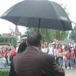 Michael and family at Disneyland Paris.