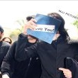 Michael and his children arrive at Los Angeles International Airport.
