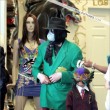 Michael and his three children go shopping on Melrose Avenue at the Ed Hardy store and at Off The Wall Antiques