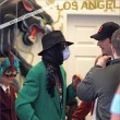 Michael and his three children go shopping on Melrose Avenue at the Ed Hardy store and at Off The Wall Antiques