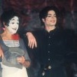 Michael appears onstage with mime, Marcel Marceau at the Beacon Theatre in New York.