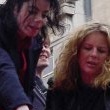 Michael attends a demonstration against Sony Music.