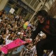 Michael attends a demonstration against Sony Music.