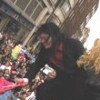 Michael attends a demonstration against Sony Music.