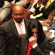 Michael Attends the funeral of former lawyer Johnny Cochran.