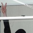 Michael fans from his balcony at the Hempel Hotel in Bayswater London.