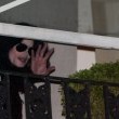 Michael fans from his balcony at the Hempel Hotel in Bayswater London.