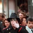 Michael inaugurates a wax statue of himself at the Grevin museum in Paris.