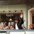 Michael inaugurates a wax statue of himself at the Grevin museum in Paris.