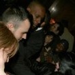 Michael is bombarded by fans at the Carlton Towers in London.