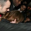 Michael is bombarded by fans at the Carlton Towers in London.