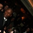 Michael is bombarded by fans at the Carlton Towers in London.