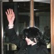 Michael is bombarded by fans at the Carlton Towers in London.
