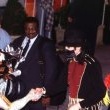 Michael is greeted by Aboriginal dancers in Sydney, at the Sheraton on the Park Hotel.