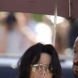 Michael Jackson arrives at the Santa Barbara County courthouse.