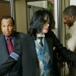 Michael Jackson arrives at the Santa Barbara County courthouse.
