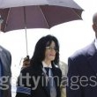 Michael Jackson arrives at the Santa Barbara County courthouse.