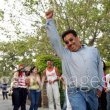 Michael Jackson arrives at the Santa Barbara County courthouse.