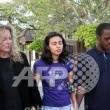 Michael Jackson arrives at the Santa Barbara County courthouse.