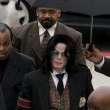 Michael Jackson arrives at the Santa Barbara County courthouse.