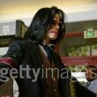 Michael Jackson arrives at the Santa Barbara County courthouse.