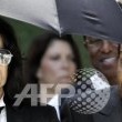 Michael Jackson arrives at the Santa Barbara County courthouse.