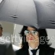 Michael Jackson arrives at the Santa Barbara County courthouse.