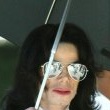 Michael Jackson arrives at the Santa Barbara County courthouse.