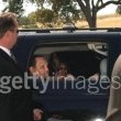 Michael Jackson arrives at the Santa Barbara County courthouse.