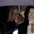 Michael Jackson arrives at the Santa Barbara County courthouse.