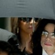 Michael Jackson arrives at the Santa Barbara County courthouse.