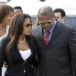 Michael Jackson arrives at the Santa Barbara County courthouse.