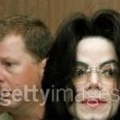 Michael Jackson arrives at the Santa Barbara County courthouse.