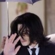 Michael Jackson arrives at the Santa Barbara County courthouse.