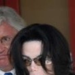 Michael Jackson arrives at the Santa Barbara County courthouse.