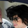 Michael Jackson arrives at the Santa Barbara County courthouse.