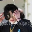 Michael Jackson arrives at the Santa Barbara County courthouse.