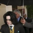 Michael Jackson arrives at the Santa Barbara County courthouse.