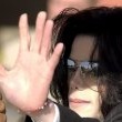 Michael Jackson arrives at the Santa Barbara County courthouse.