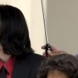 Michael Jackson arrives at the Santa Barbara County courthouse.