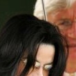 Michael Jackson arrives at the Santa Barbara County courthouse.