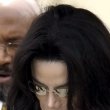 Michael Jackson arrives at the Santa Barbara County courthouse.