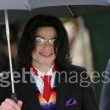 Michael Jackson arrives at the Santa Barbara County courthouse.