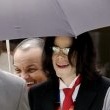 Michael Jackson arrives at the Santa Barbara County courthouse.