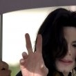 Michael Jackson arrives at the Santa Barbara County courthouse.
