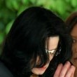 Michael Jackson arrives at the Santa Barbara County courthouse.