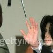Michael Jackson arrives at the Santa Barbara County courthouse.