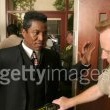 Michael Jackson arrives at the Santa Barbara County courthouse.